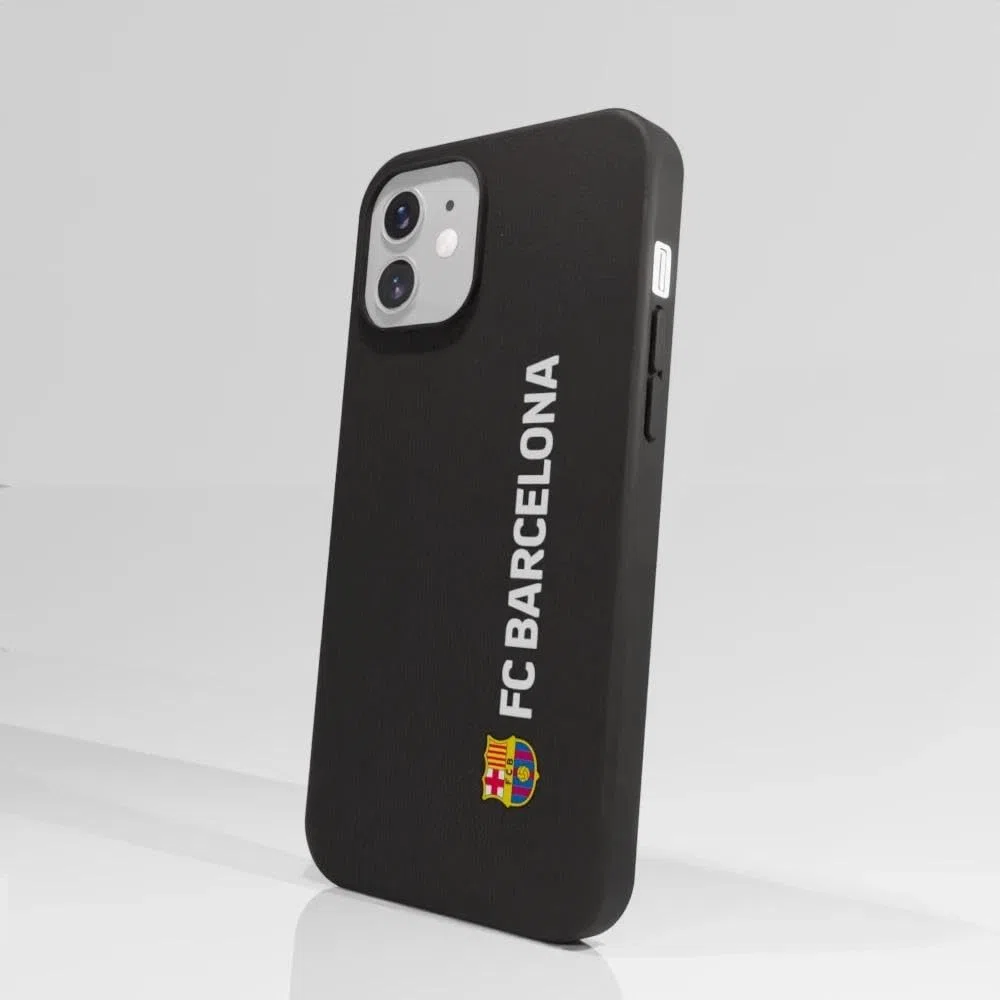 Funda Móvil para Apple iPhone 12 FC Barcelona – Vertical – Diseño ergonómico – Protección Ligera y Resistente para móvil – Negro