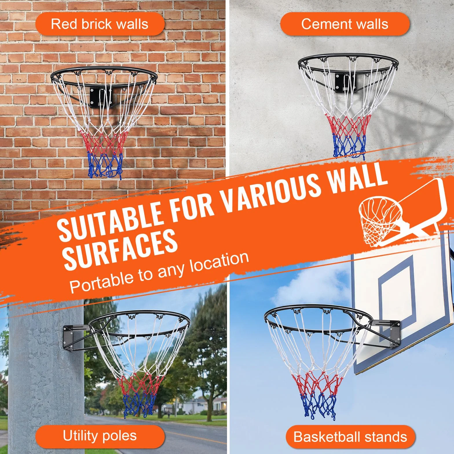 VEVOR Basketball Hoop - Billfold Unisex Adulto