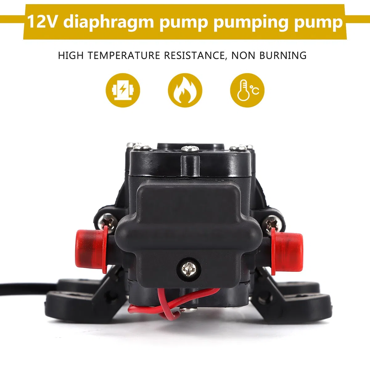 Bomba de diafragma, bomba de agua de 30 W, 12 V, 4,3 L/PM, bomba de agua autocebante para barcos, caravanas, yates, jardín, campistas