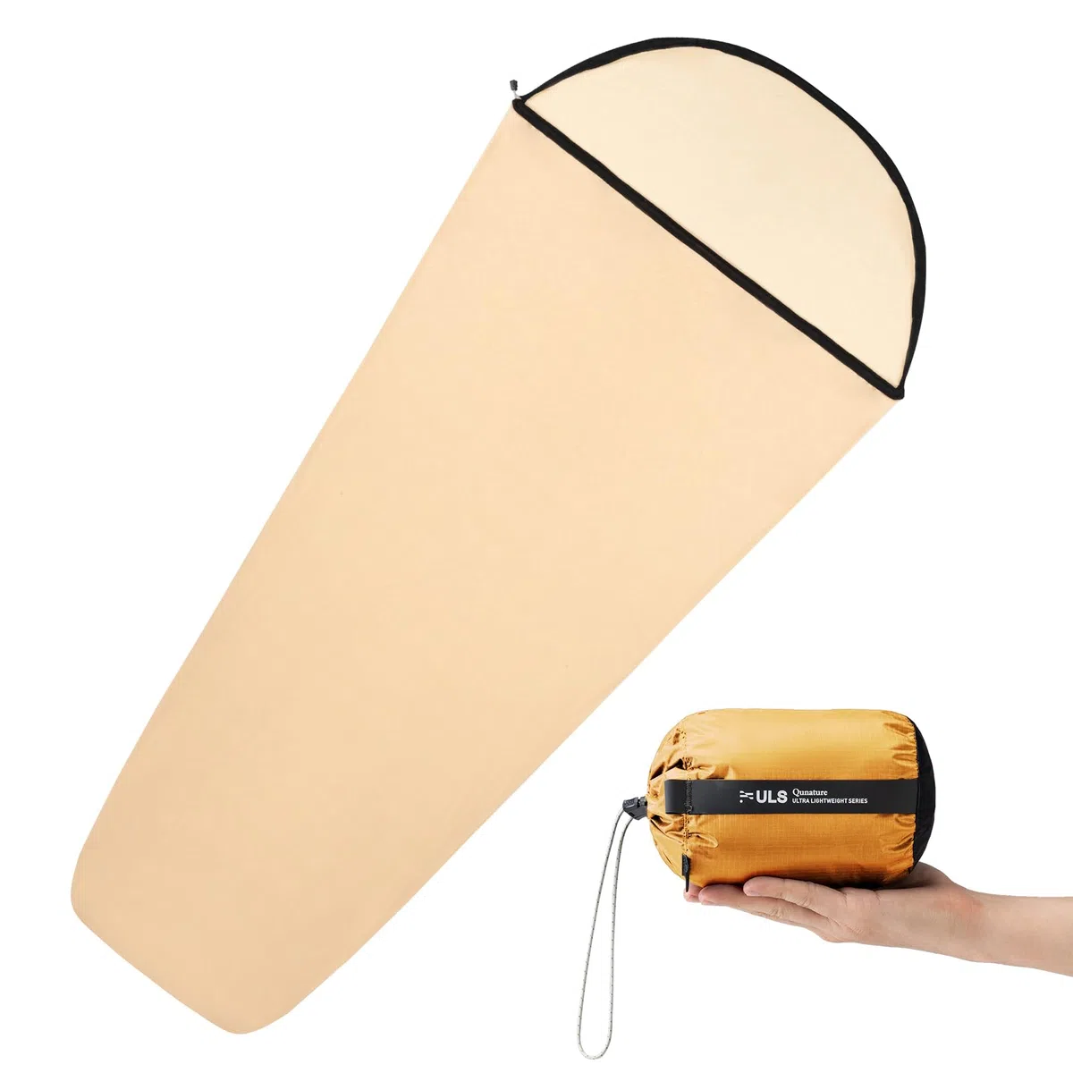 Sábanas para Sacos de Dormir, Forro para Interior de Saco de Dormir Sólo 322 g Ultraligero Portátil para Acampar, Viajar, Albergues, Trenes, Mochileros