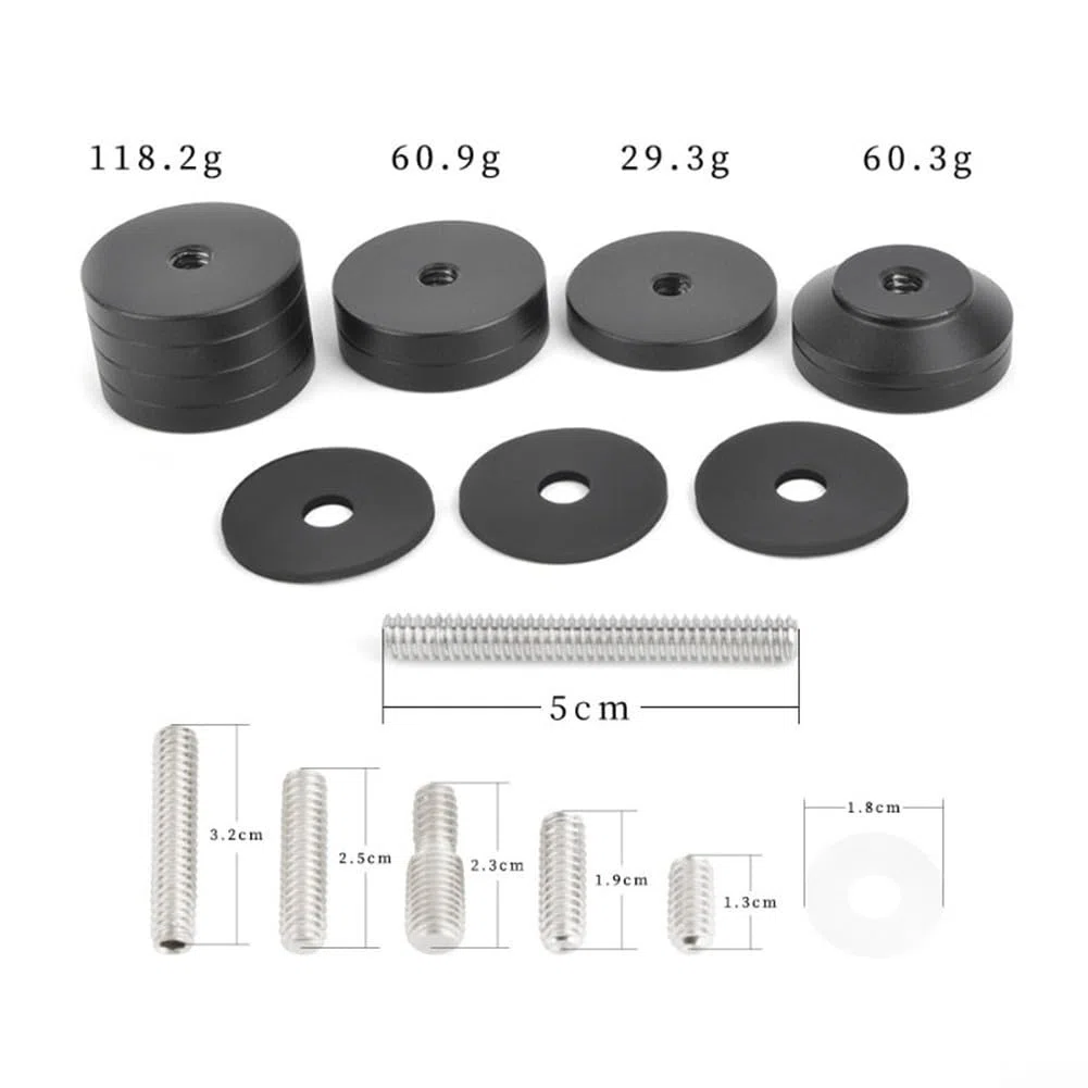 Kit estabilizador de arco 280g Pesas de acero inoxidable para equilibrar y estabilizar arcos compuestos (plata)