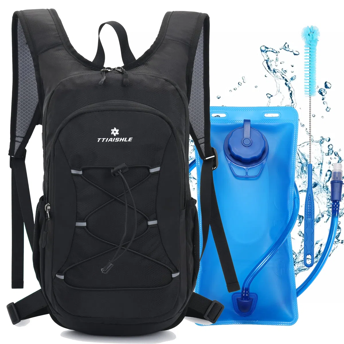 Mochila de hidratación con vejiga de Agua 2L, Mochila de Bicicleta Mochila de Agua para Senderismo, Ciclismo, Camping, Ciclismo, Correr o Esquiar