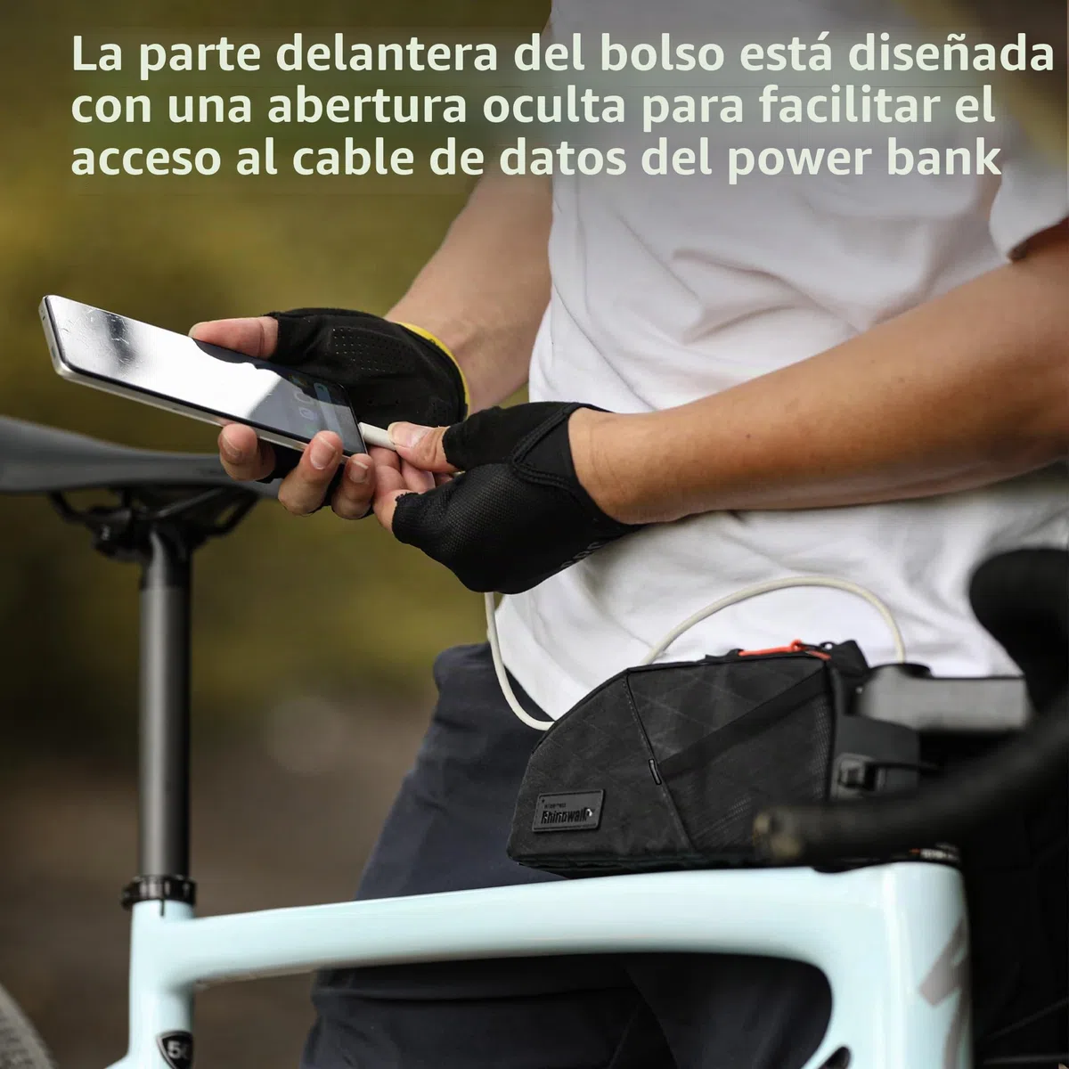 Rhinowalk Bolsa Impermeable para Cuadro de Bicicleta - Tubo Superior, Triángulo para Bicicleta de Montaña y Carreras con Accesorios