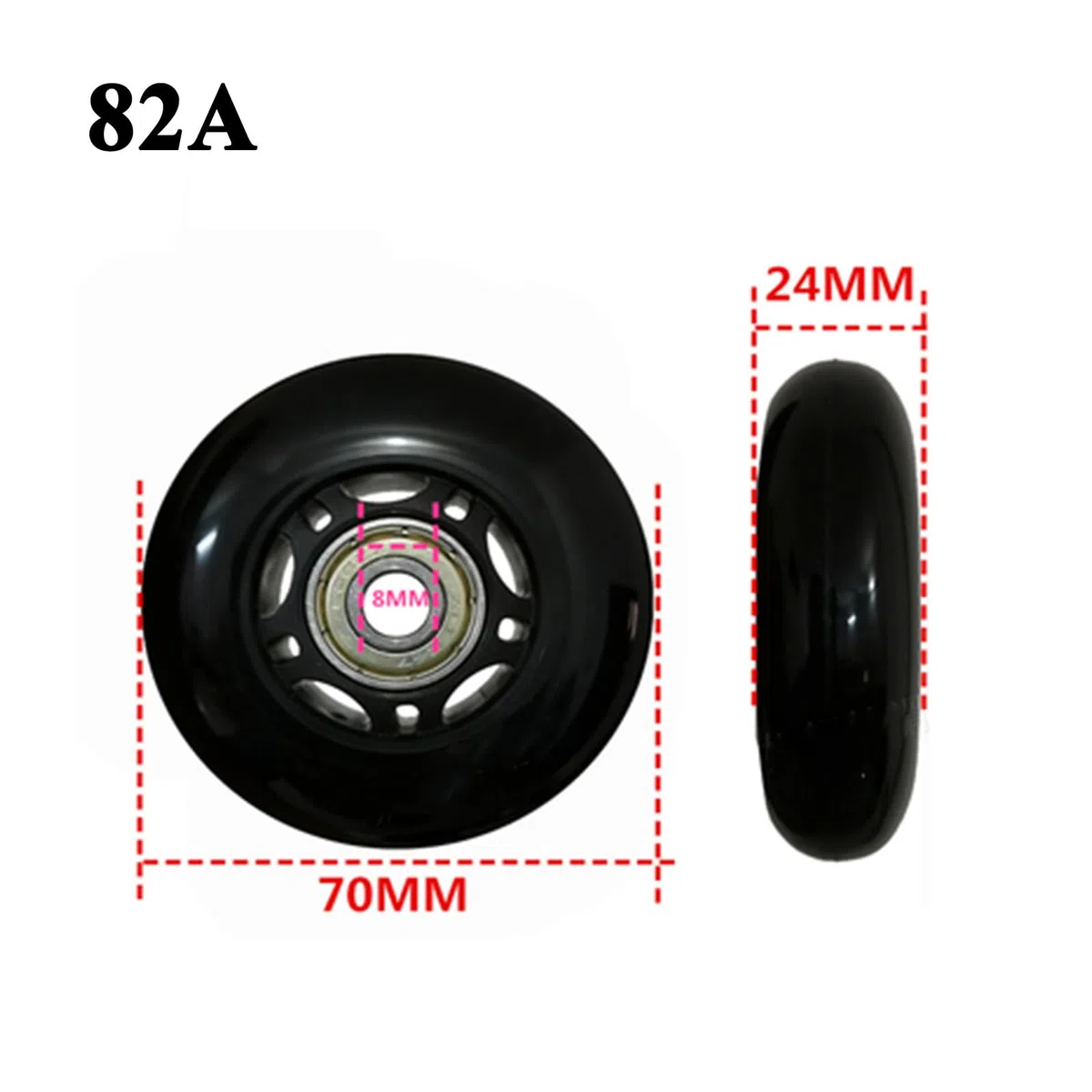 8 Paquete De Ruedas De Skate En Línea 82A con Rodamientos (Varias Opciones De Tamaño Disponibles), Destinadas Al Reemplazo De Ruedas De Patines, Ruedas De Patines,70mm