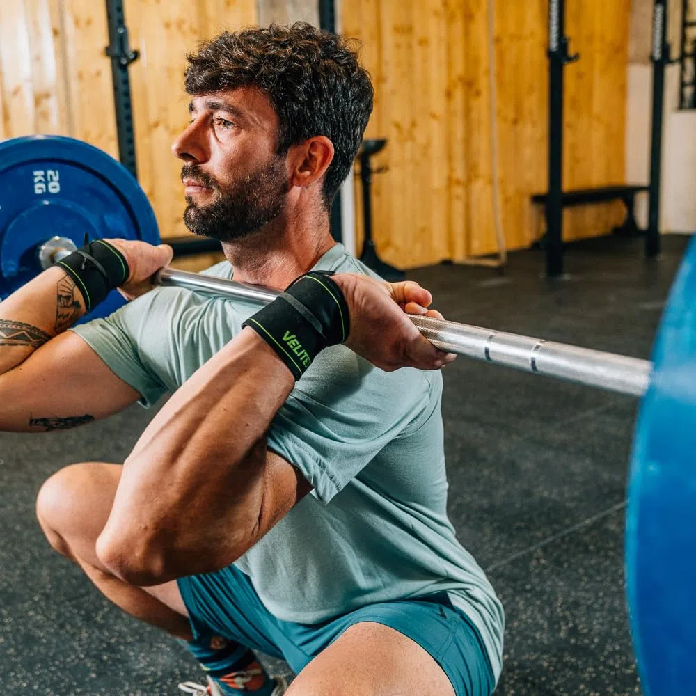 Velites I Muñequeras Core Profesionales I Material Bicapa Patentado, Hechas de Microfibra I para Cross Training, Gimnasio o Halterofilia...I Material Vegano I Talla Única