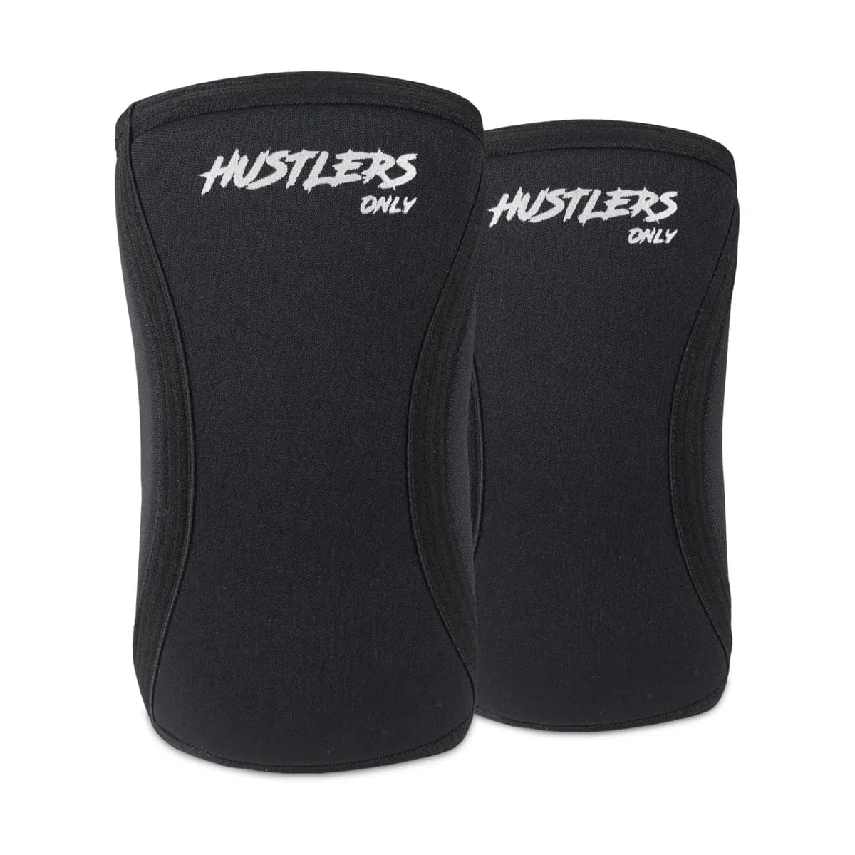 Hustlers Only Coderas de Compresión Neopreno 5 mm para Levantamiento de Pesas – Alivio del Dolor Articular, Soporte de Codo para Gimnasio, Fitness y Entrenamiento (XS, Negro)