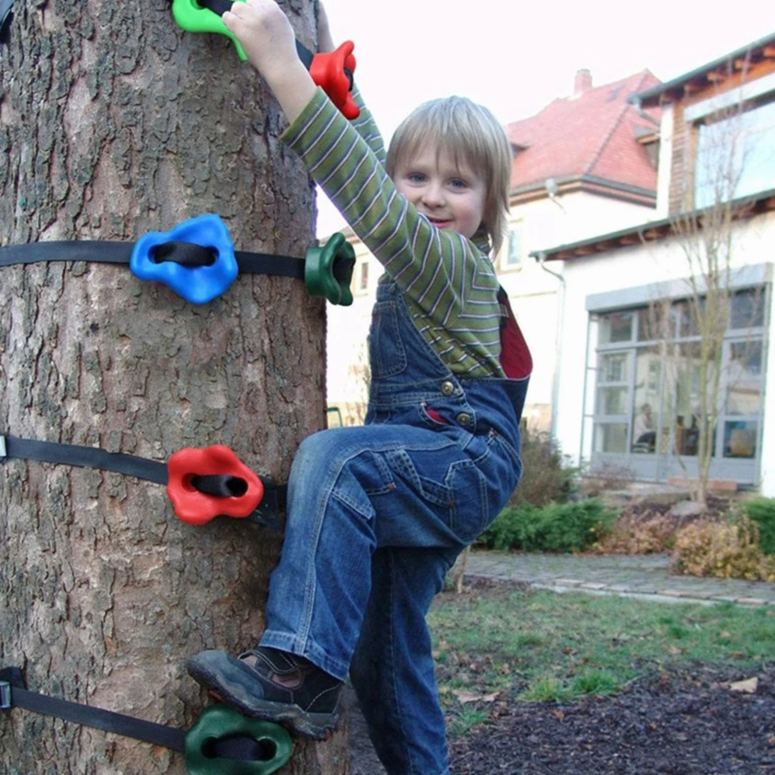 Presas de Escalada para Árbol,Set ligero de entrenamiento para circuito de obstáculos - Equipo de Entrenamiento para Circuito de Obstáculos - para Jardín Patio al Aire Libre Muro Infantil Niños Niñas