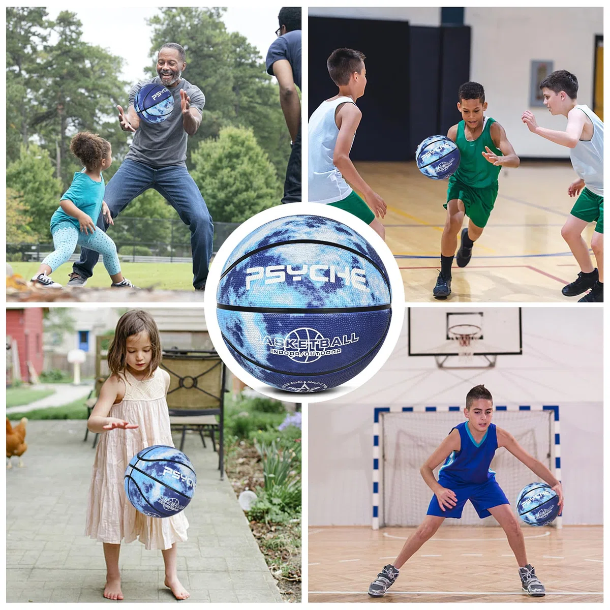 Pelota Baloncesto Balon Baloncesto Unisex Adulto Pelota Baloncesto Talla 5 para Niños Interior Exterior