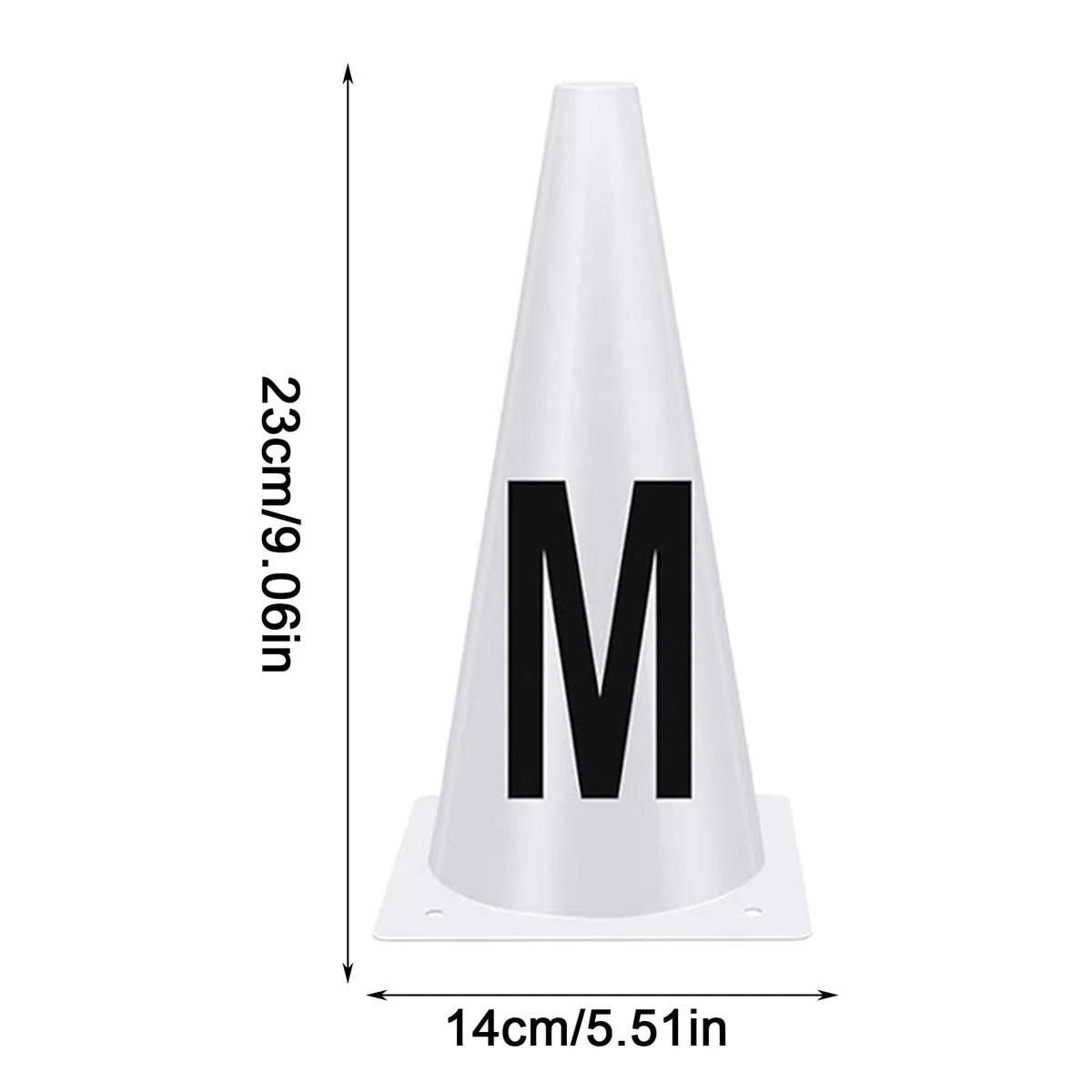 Conos de con Letras – 23 x 14 cm, marcadores Deportivos de | Marcadores de Equipo de Entrenamiento de Caballos de competición, Conos con Letras para Atletas ecuestres, Uso en competiciones