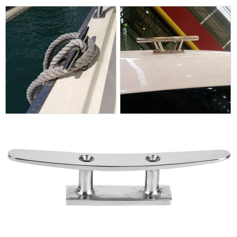Cornamusa para Barco, Base Abierta Marina, Cornamusa de Base de Acero Inoxidable, Accesorio para Barco Pulido con Espejo, Cornamusa de Base, Accesorios de Base de Cuerda Marina
