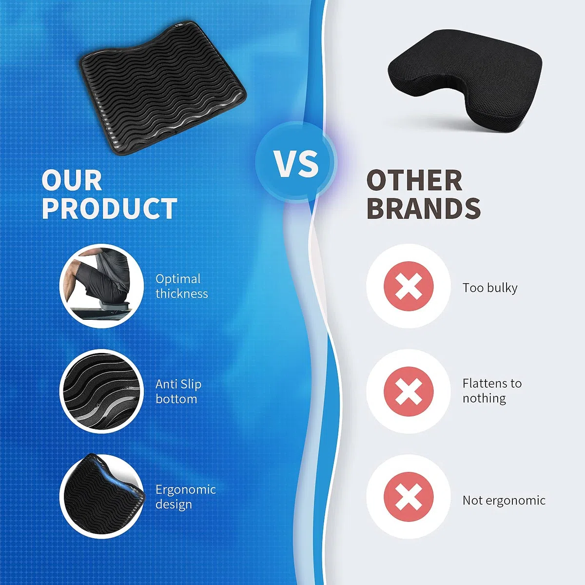 Cojín antideslizamiento de alto rendimiento diseñado para máquina de remo Concept 2