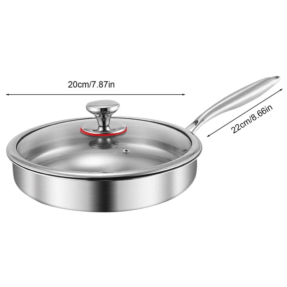 Sartén - Sartén Antiadherente Titanio - Utensilios De Cocina Con Tapa Para Placa De Inducción Hogar Cocina Acampada Restaurante