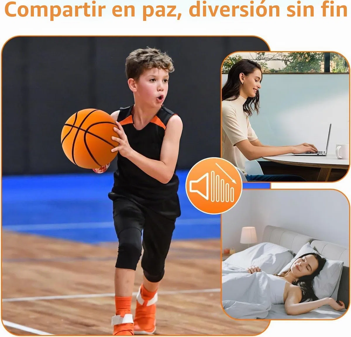 2026 Nueva pelota de baloncesto silenciosa tamaño 7, pelota de baloncesto silenciosa de espuma suave para regate, sin ruido, pelota de baloncesto de entrenamiento para interiores de 24 cm
