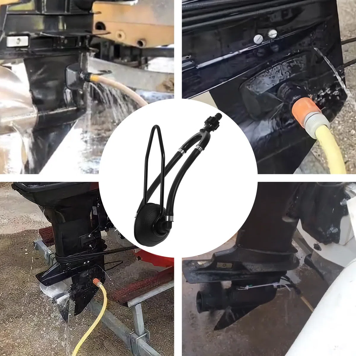 Ciieeo Limpiador de Motor Doble para Embarcaciones Acero Inoxidable, Accesorio para Yates y Barcos, Diseño para Mantenimiento Fácil del Motor