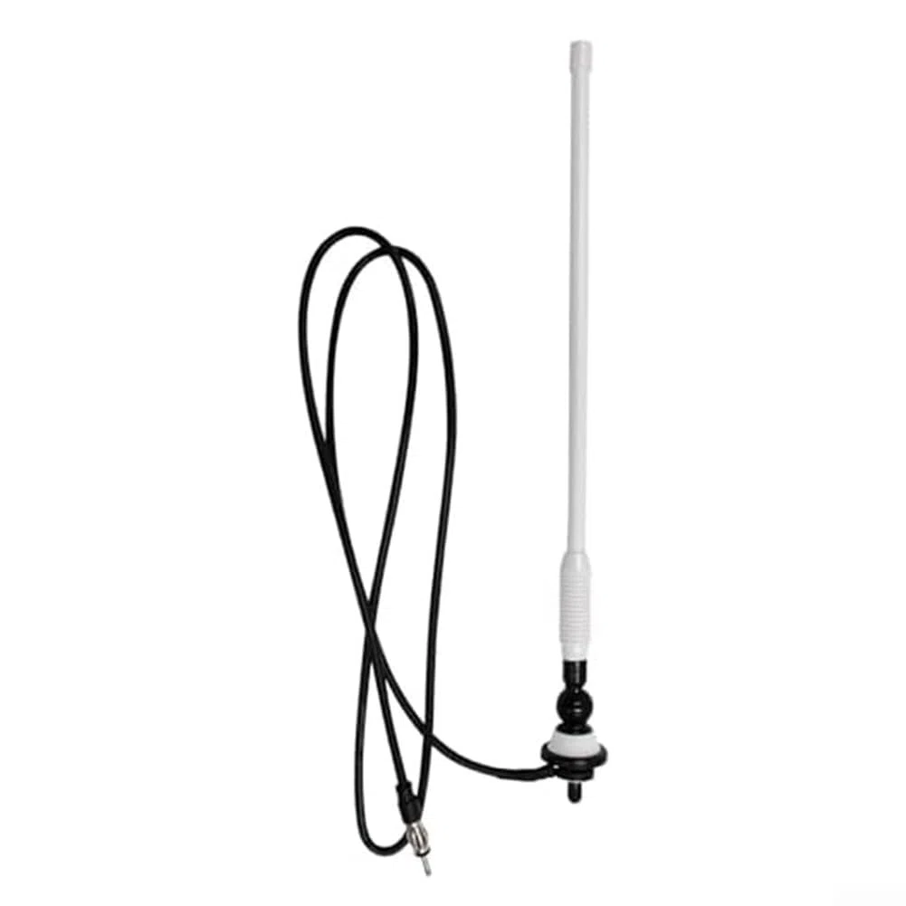Antena AM FM de grado marino de 35 cm para coche, barco, caravana, yate con conector, fácil instalación