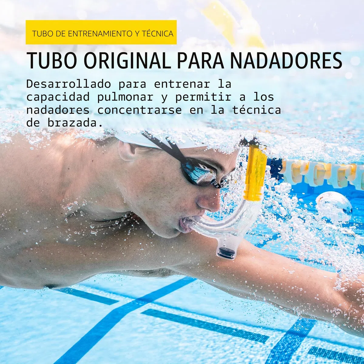 FINIS Esnórquel de Natación original - Juego de Esnórquel Con Montaje Central Ajustable - Boquilla de Silicona y Válvula de Purga - Talla Junior