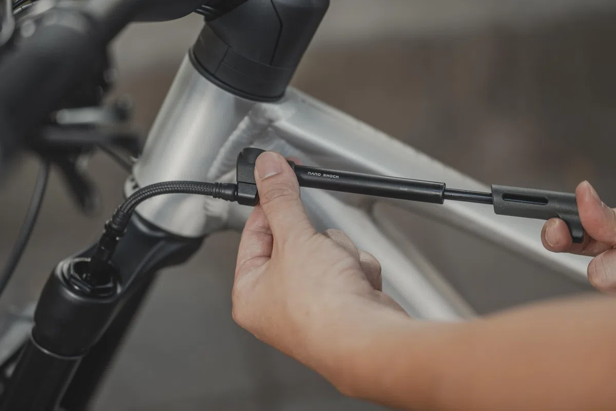 Topeak Nano Bomba de Choque con Manguera giratoria de 360 Grados
