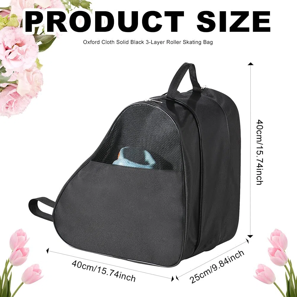 Mochila para Patines,Mochila Patines Linea de Tela Oxford Bolsa Patines para Guardar Patines Transpirable Bolsa de Patinaje sobre Hielo Patines Roller Bolsa Patines para Mujeres Hombres
