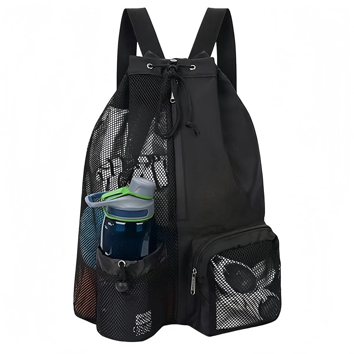Mochila de natación con cordón de Malla con Bolsillo húmedo, Mochila de Playa Multifuncional para Adultos, Surf, Playa, Gimnasio