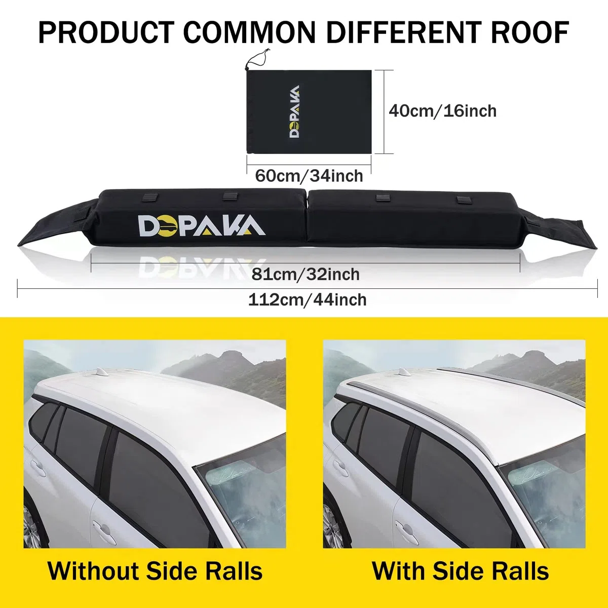 Barra de Techo Flexible Universal Porta-Bagages para Kayak Windsurf Sup Canoa Snowboard Ahorro de Espacio para portabujes fácil de Instalar