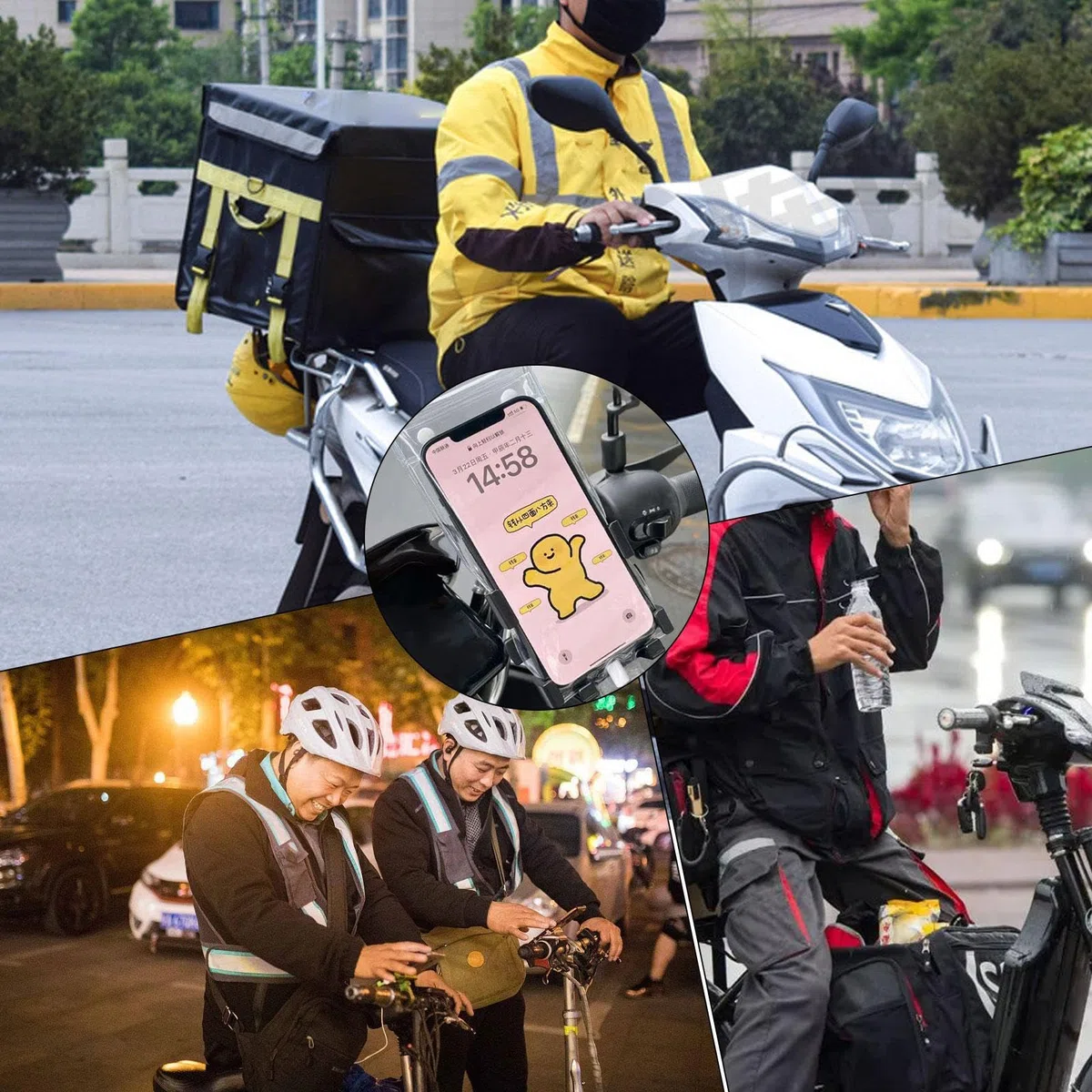 de teléfono para moto, de teléfono impermeable para moto, impermeable para teléfono móvil transparente para manillar - Soporte para teléfono móvil para motocicleta Cubierta