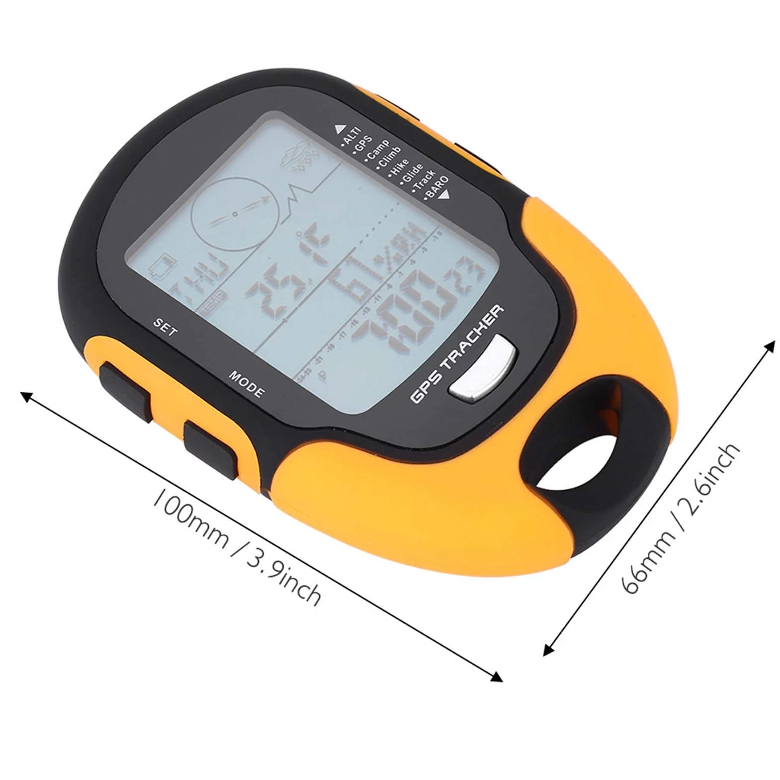HERCHR Barómetro, Altímetro Digital, Barómetro, Receptor De Navegación GPS, Termómetro Recargable USB De Mano, Higrómetro para Exteriores, Escalada, Senderismo