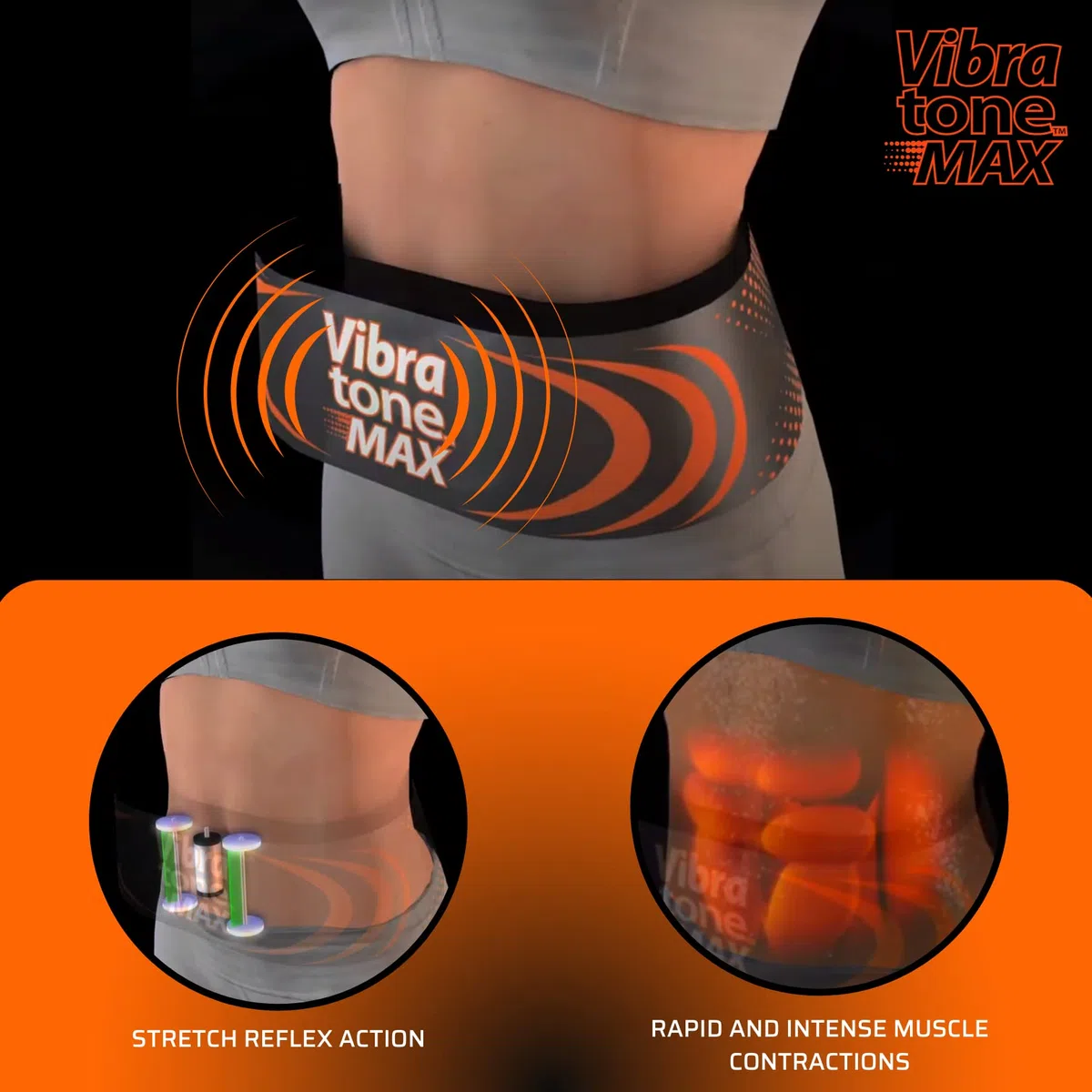 Cinturón Abdominal vibración – Tonifique Sus Abdominales, oblicuos, Caderas, Cintura, glúteos y Muslos.