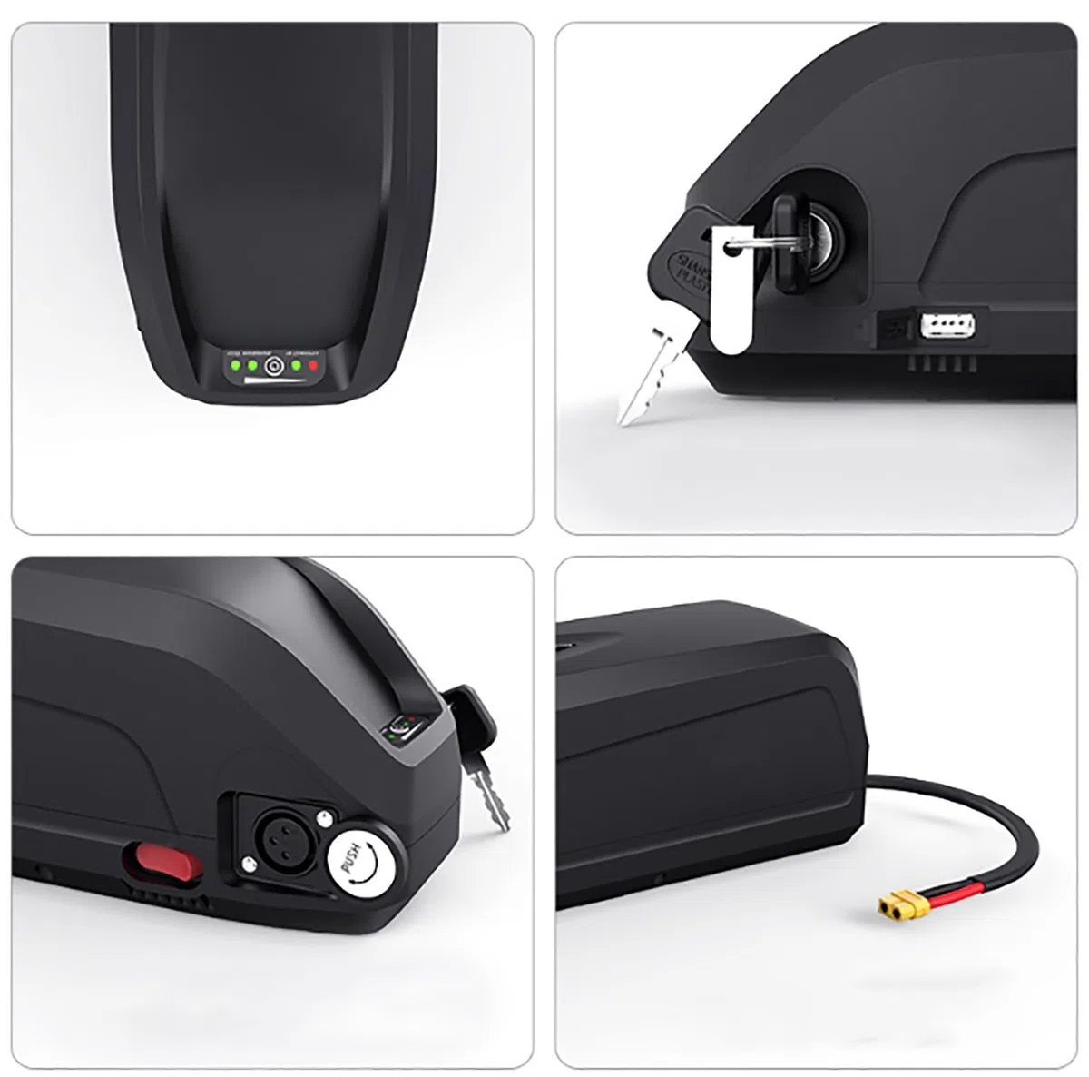 Batería de Bicicleta Eléctrica 48V 13Ah 15Ah 20Ah, E-Bike Bicicleta Eléctrica 48V 13Ah 15Ah 20Ah Batería De Alta Potencia Impermeable para 200W 500W 800W 1000W Motor 48V 20AH,5pin
