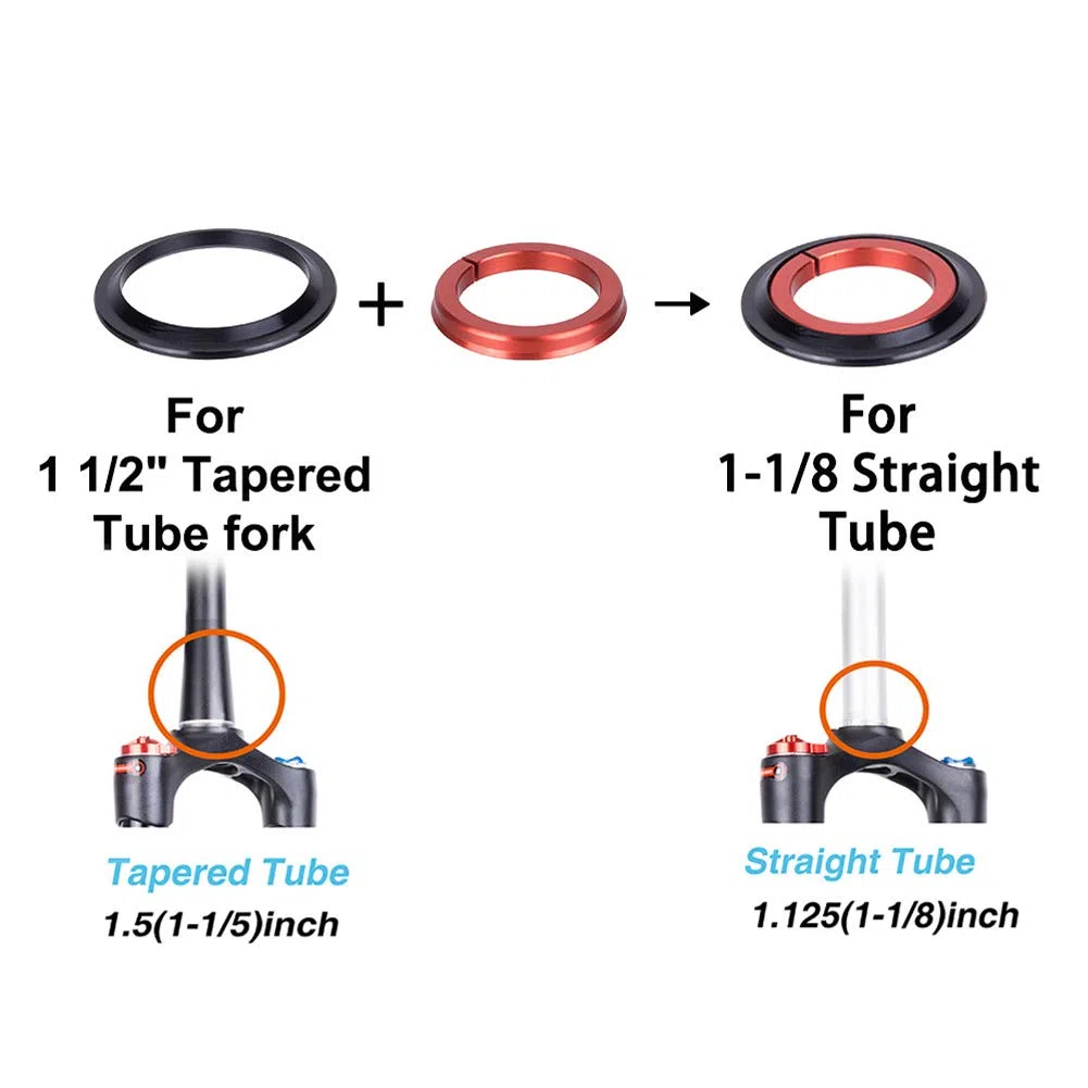 Rodamientos de la horquilla delantera Accesorios, 1set bicicleta delantera tenedor carretera bicicleta auricular, tubo cónico carretera bicicleta auricular fácil instalar 42mm/52mm horquilla delantera