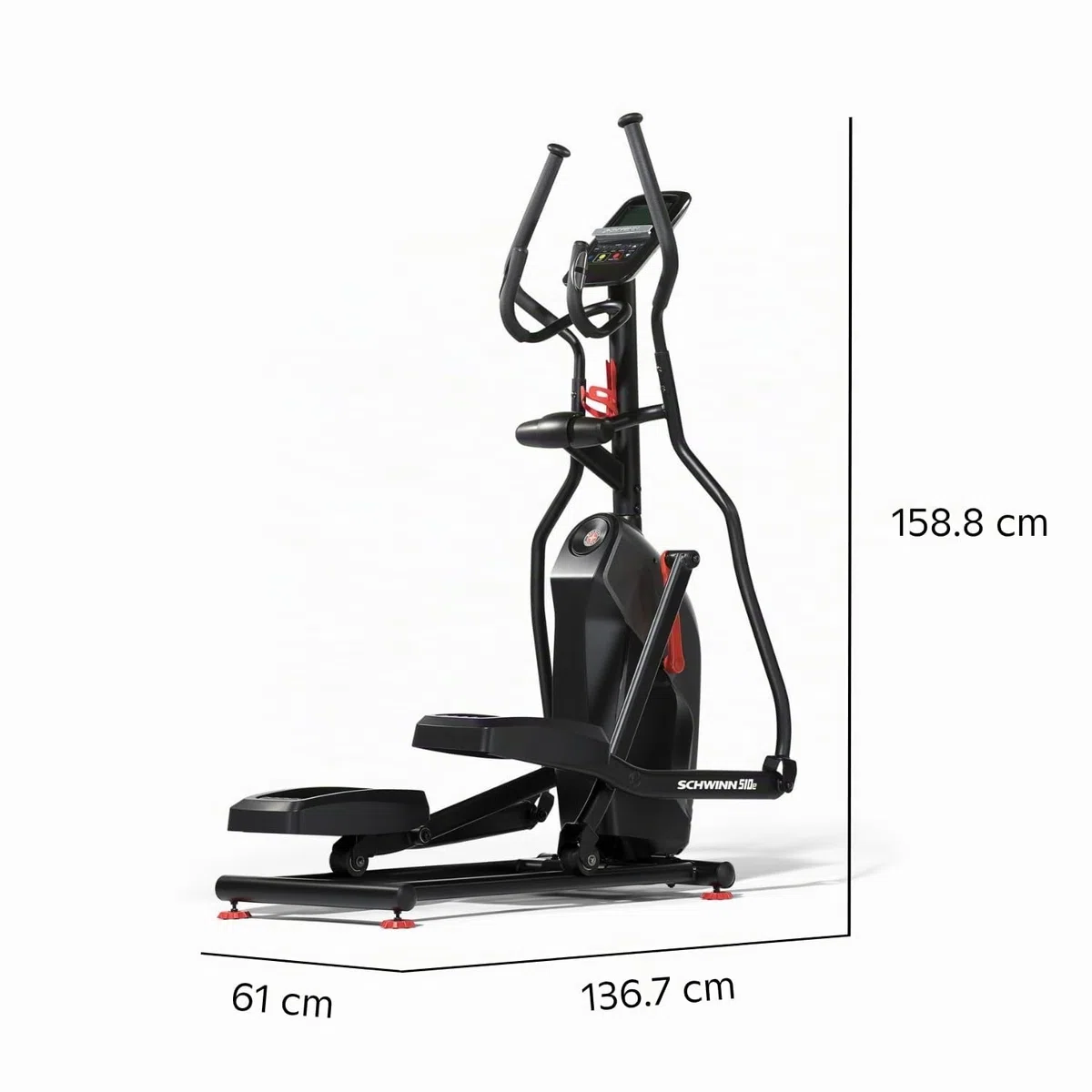Schwinn Serie de Elípticas – Modelos 510E y 590E Compactas, Silenciosas y Conectadas con Resistencia Magnética, Entrenamiento de Bajo Impacto y Compatibilidad con Apps