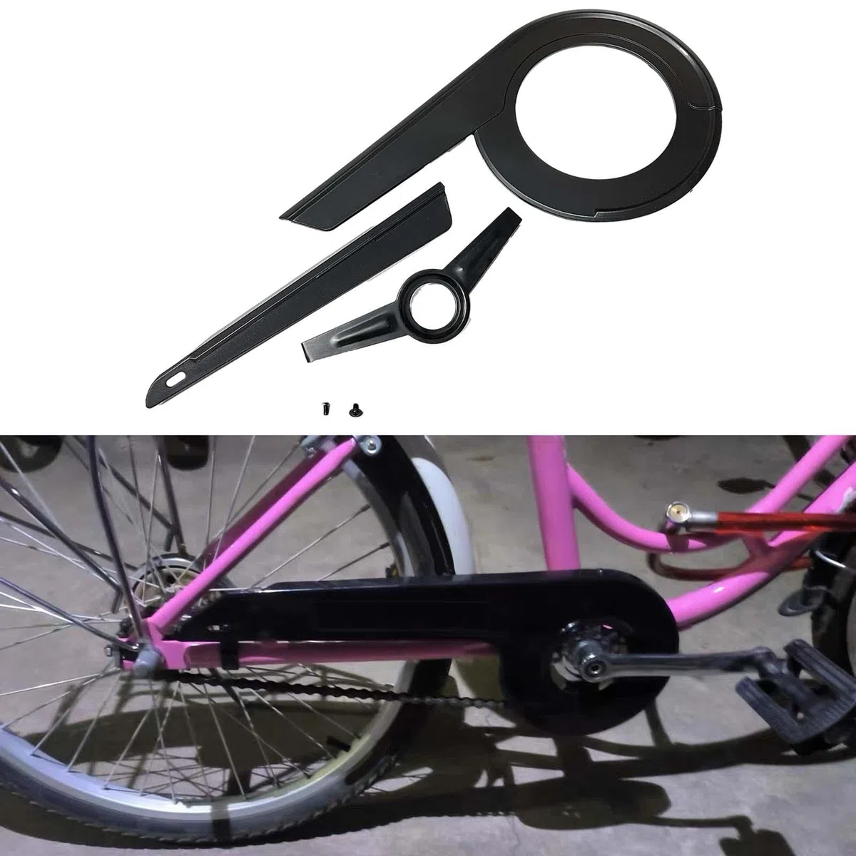 kowaku Cubierta de Cadena para Bicicleta Protector de Plato Engranaje Funda para Carcasa Protectora de Polipropileno Ligero Adecuado para Uso Diario Ad