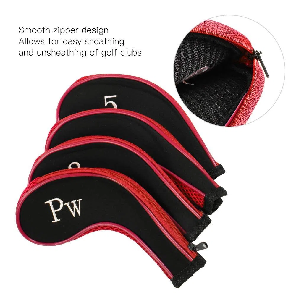 Fundas para Palos de Golf, Diseño Impermeable y Duradero en Neopreno, Cubiertas Premium 10 Piezas para Práctica Entrenamiento y Protección de Golfistas