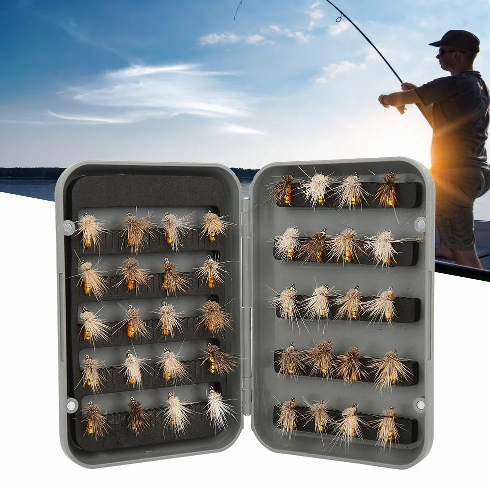 Moscas completadas, 40 piezas, moscas Tenkara, Kebari, moscas secas, pesca Tenkara, pesca con mosca, pesca de río, arroyo de montaña, pesca de trucha