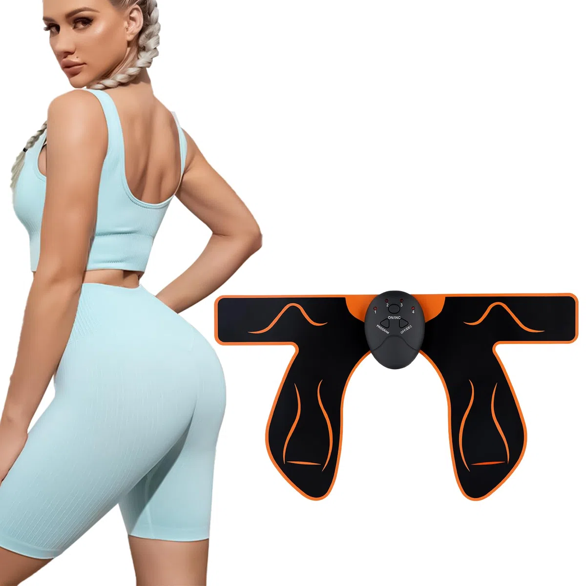 Colexy Entrenador de glúteos EMS para estimulación de glúteos, 6 modos y 10 niveles de intensidad, para entrenamiento de glúteos y piernas