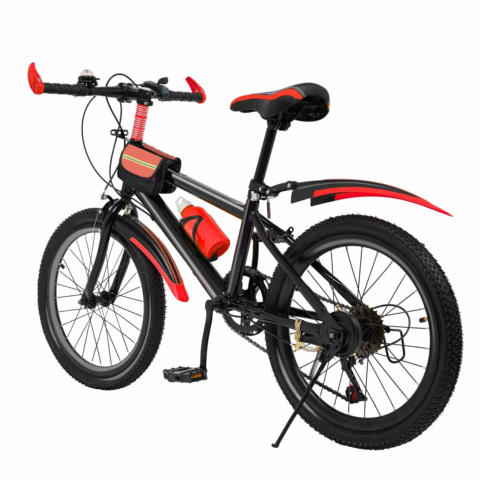 Bicicleta de montaña plegable de 20 pulgadas, 6 marchas, bicicleta de montaña con doble suspensión, marco ligero, bicicleta de montaña, plegable, para adultos, deportes al aire libre, ciudad