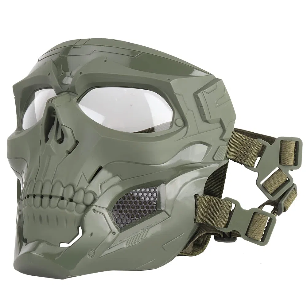 Airsoft - Máscara táctica para casco de paintball, máscara de máscara de calavera para caza de Halloween