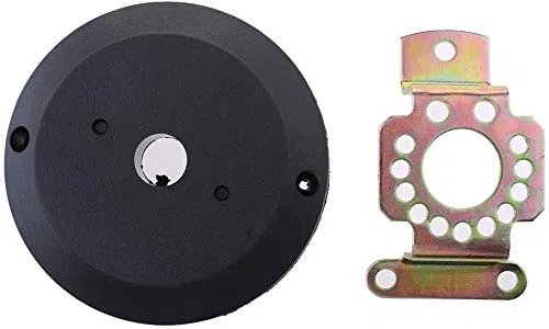 N/W Kit de bisel para volante de barco negro, montaje de 90 grados, apto para sistema de timón giratorio fuera de borda marino