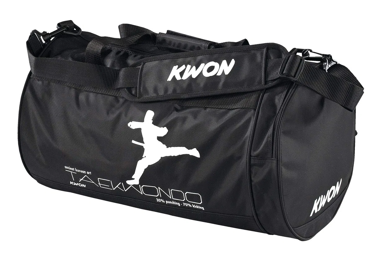 KWON 5016006 Taekwondo - Bolsa de Deporte (48 x 24 cm), Color Negro