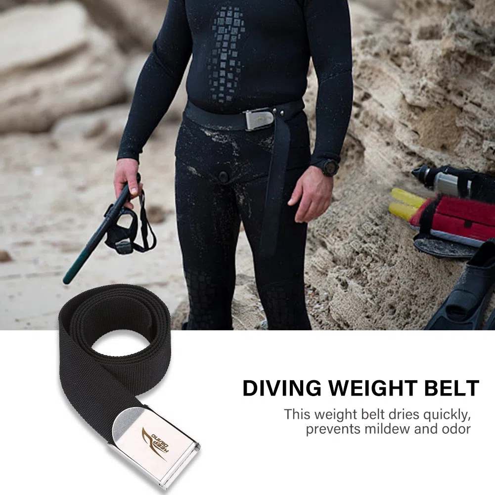 Buceo Cinturón de pesas, Buceo Buceo Cinturón Buceo Heavy Duty Cinturón de cinturón de liberación rápida Buceo Cinturón de cintura con hebilla reemplazo para apnea Pesca submarina mujeres hombres