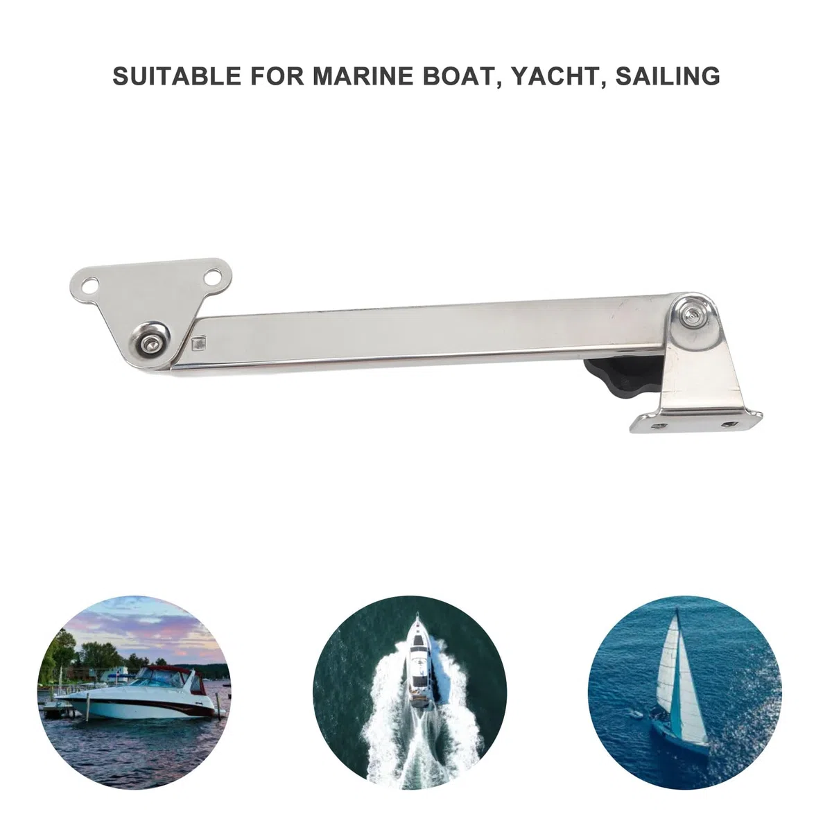 Bnineteenteam Soporte de Tapa de Escotilla para Barcos, Ajustador de Soporte de Tapa de Escotilla Marina, Ajustador de Soporte de Escotilla de Acero Inoxidable Flexible, Retráctil de 6 a 11