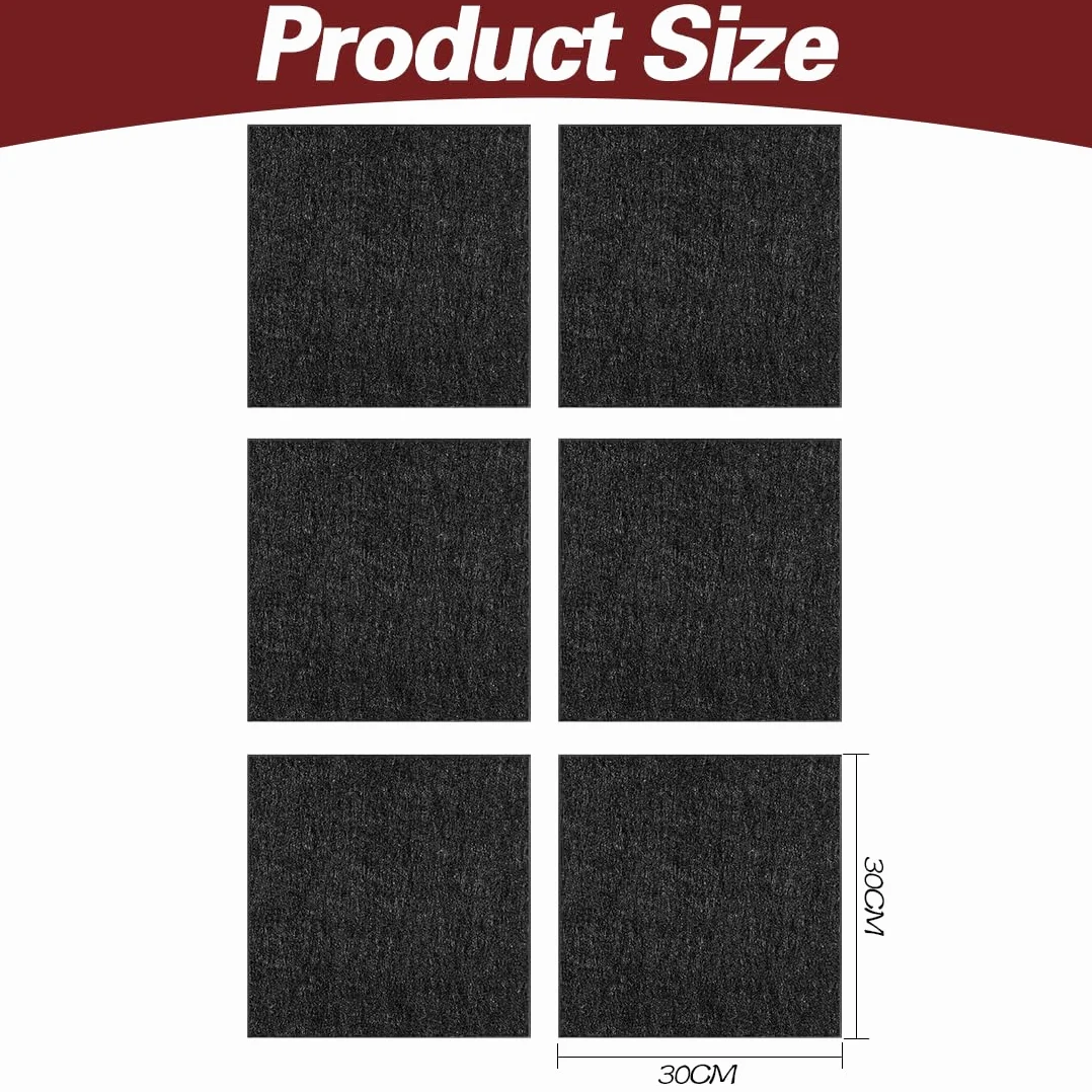 Protectors de pared de fieltro para dardos (6 piezas, 30x30 cm)