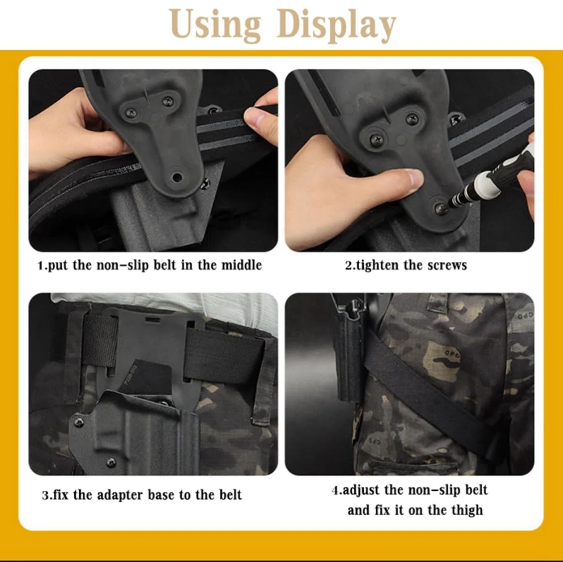 ACEXIER Táctico Pierna Plataforma Set Caza Muslo Correas Cinturón Bajo Ancho Belt Paddle Holster Pierna Correas Percha con Hebilla de liberación rápida