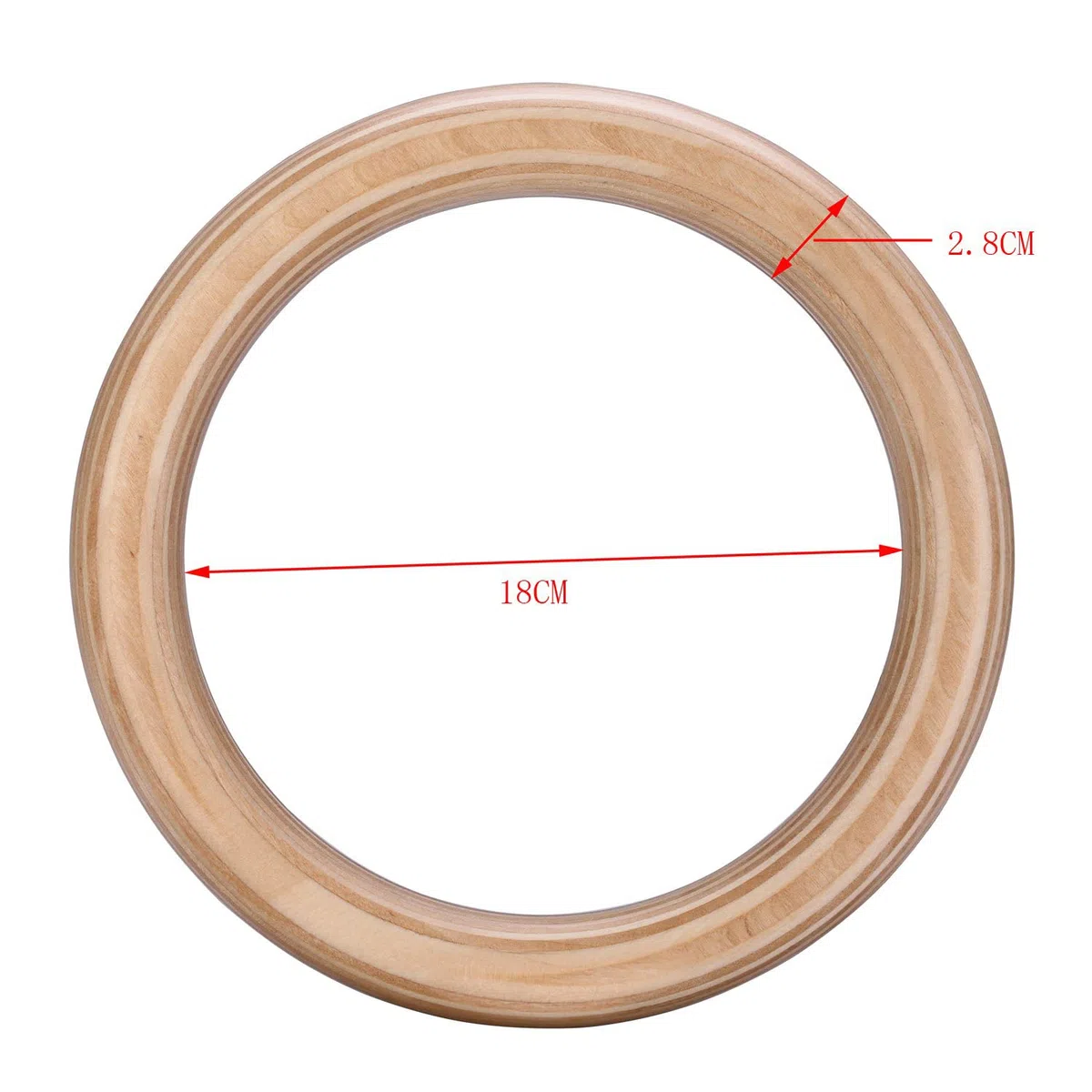 Anillos de Gimnasia, Madera Anillos Olímpicos con Correas de Hebilla Anillos de Gimnasio para Entrenamiento de Fuerza, Crossfit, Dominadas y Dips