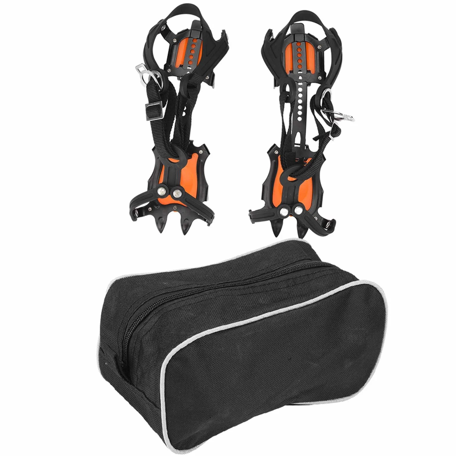Crampones para Escalar en Hielo, Deportes al Aire Libre portátiles 10 Crampones dentados para Nieve, Pinza de Hielo Antideslizante
