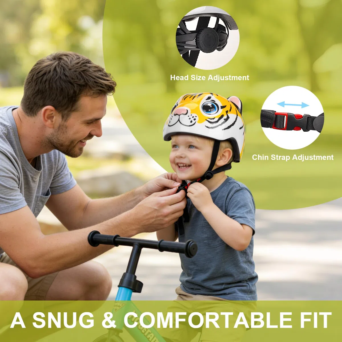 Casco Bicicleta Niño 2-6 Años Ajustable 47-54 cm, Casco Ligero con Ventilación y Forro Extraíble, ABS+EPS para Bici, Patinete y Patines, Multideporte para Niños y Niñas, Regalo Creativo Cumpleaños