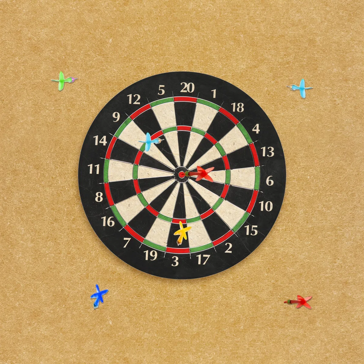 Keagan Dart Board Wall Protectors Dartboard Surround Cork Self-Adhesive Spliced Wall Surround Board Easy Assembly Dart Surround Cork Dart Board Wall Protector Tan