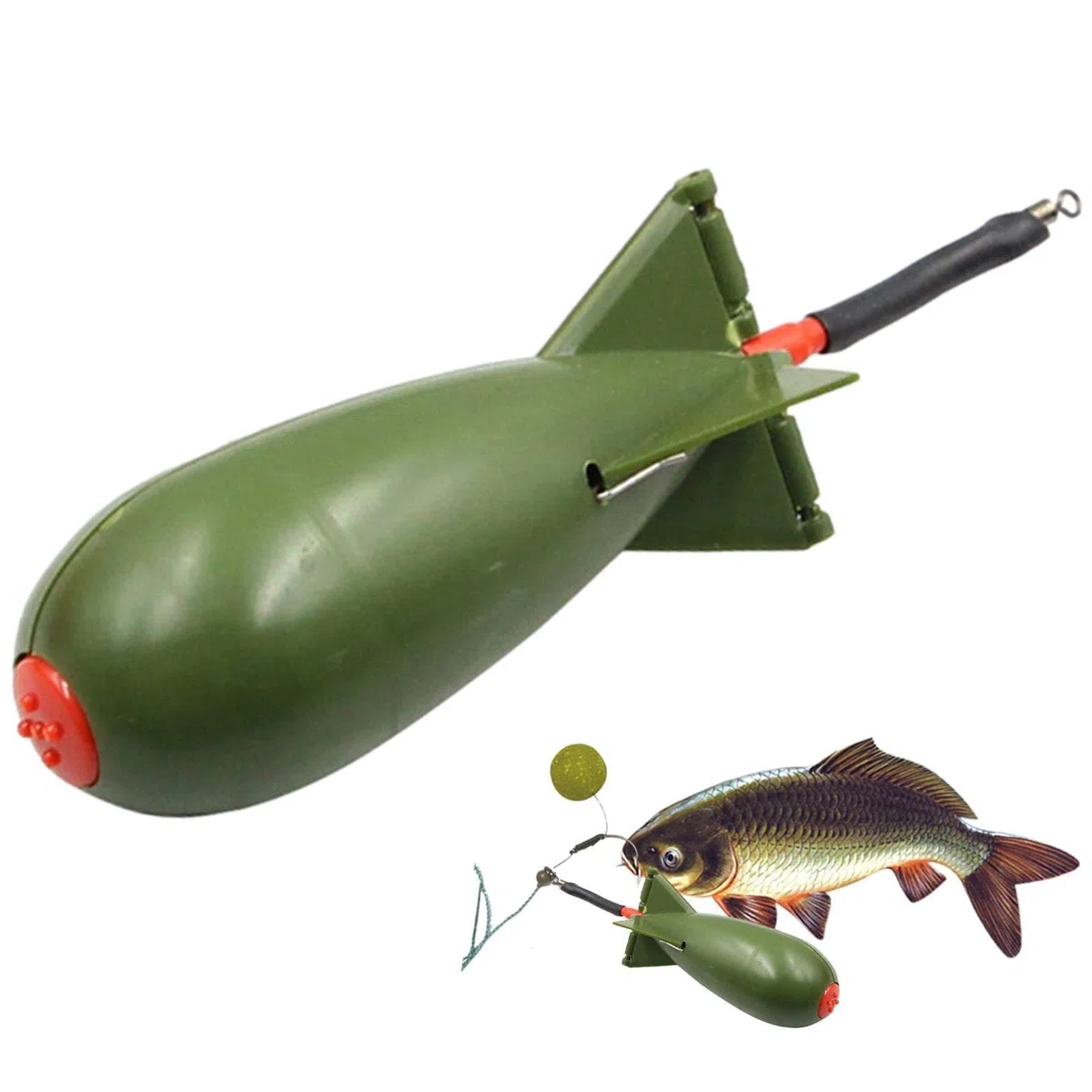 Comederos para Pesca Para Pesca De Carpa Dispensador De Cebo De Pesca Cesta De Alimentación Herramienta De Pesca Trampas De Cebo De Carpa Accesorios De Pesca Cohete Para Alimentación De Carpa
