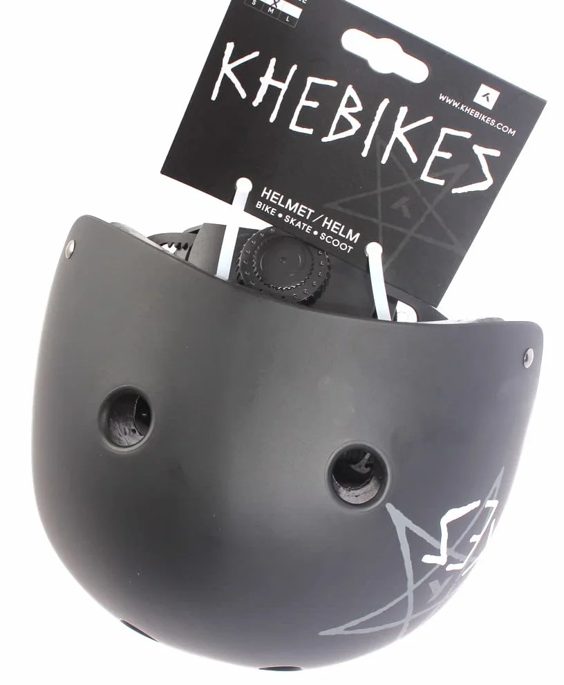 KHE Pro BMX Freestyle - Casco para niños, color negro mate, talla S 48-54 cm