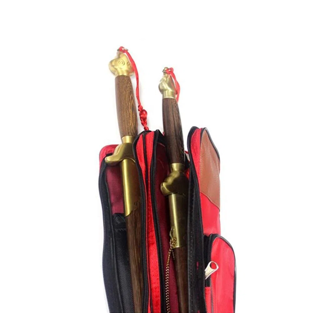 Bolsas De Espadas De Tai Chi De Doble Capa, Tela Oxford Wushu Bolsa De Arma con Estuche Kendo,Red