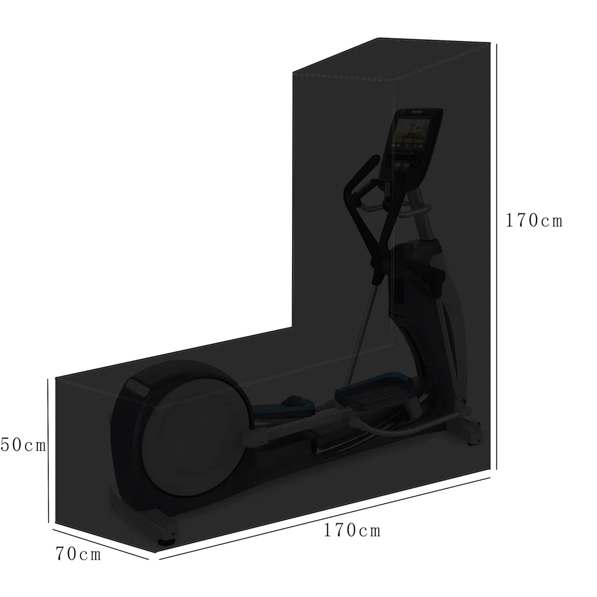 Funda para Bicicleta Elíptica Cubierta Impermeable Funda de máquina elíptica Protección crosstrainer Funda de bicicleta estática